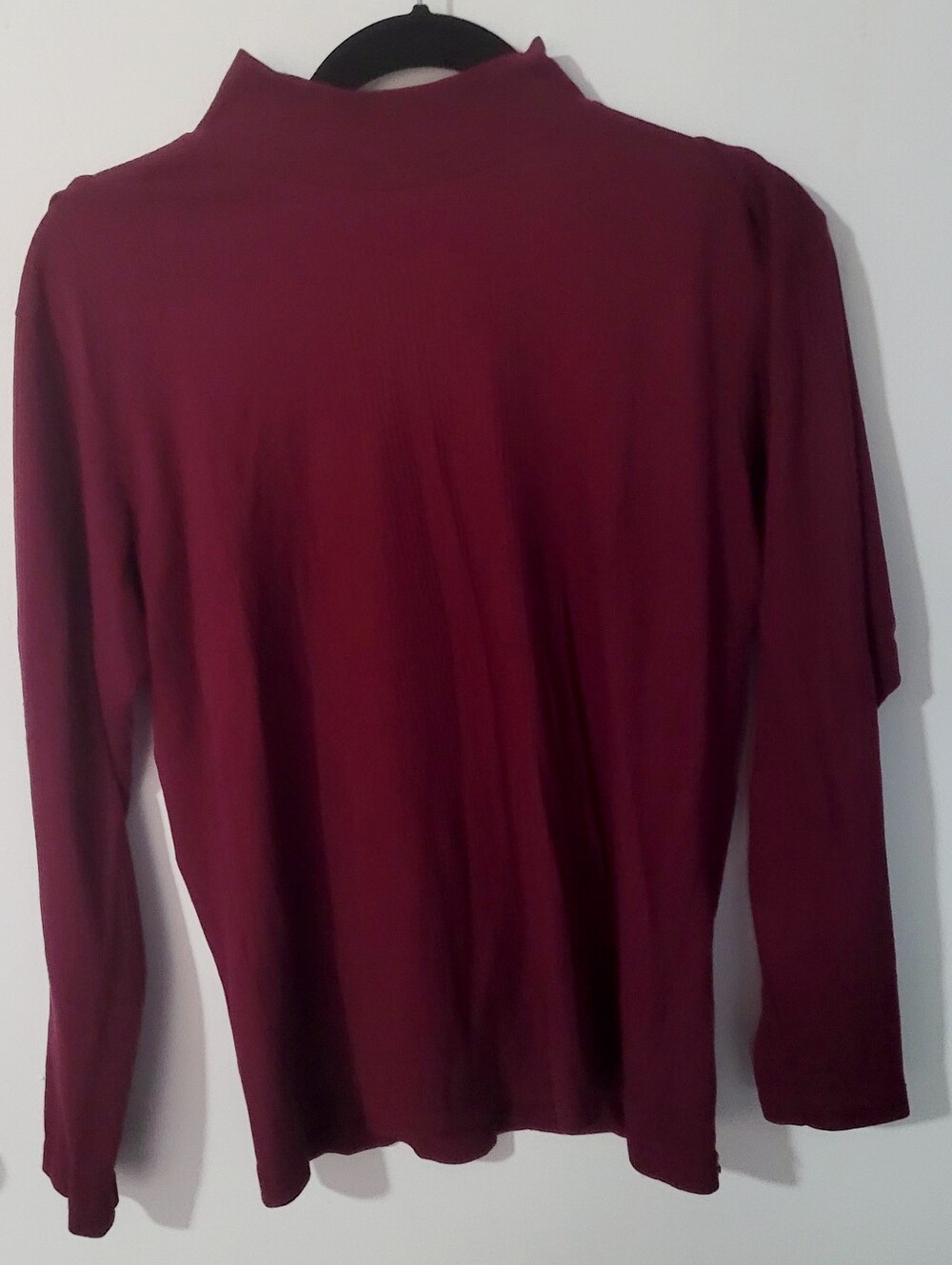 Bobbie Brooks Red Long Sleeve Turtleneck Women's Large Cotton Blend